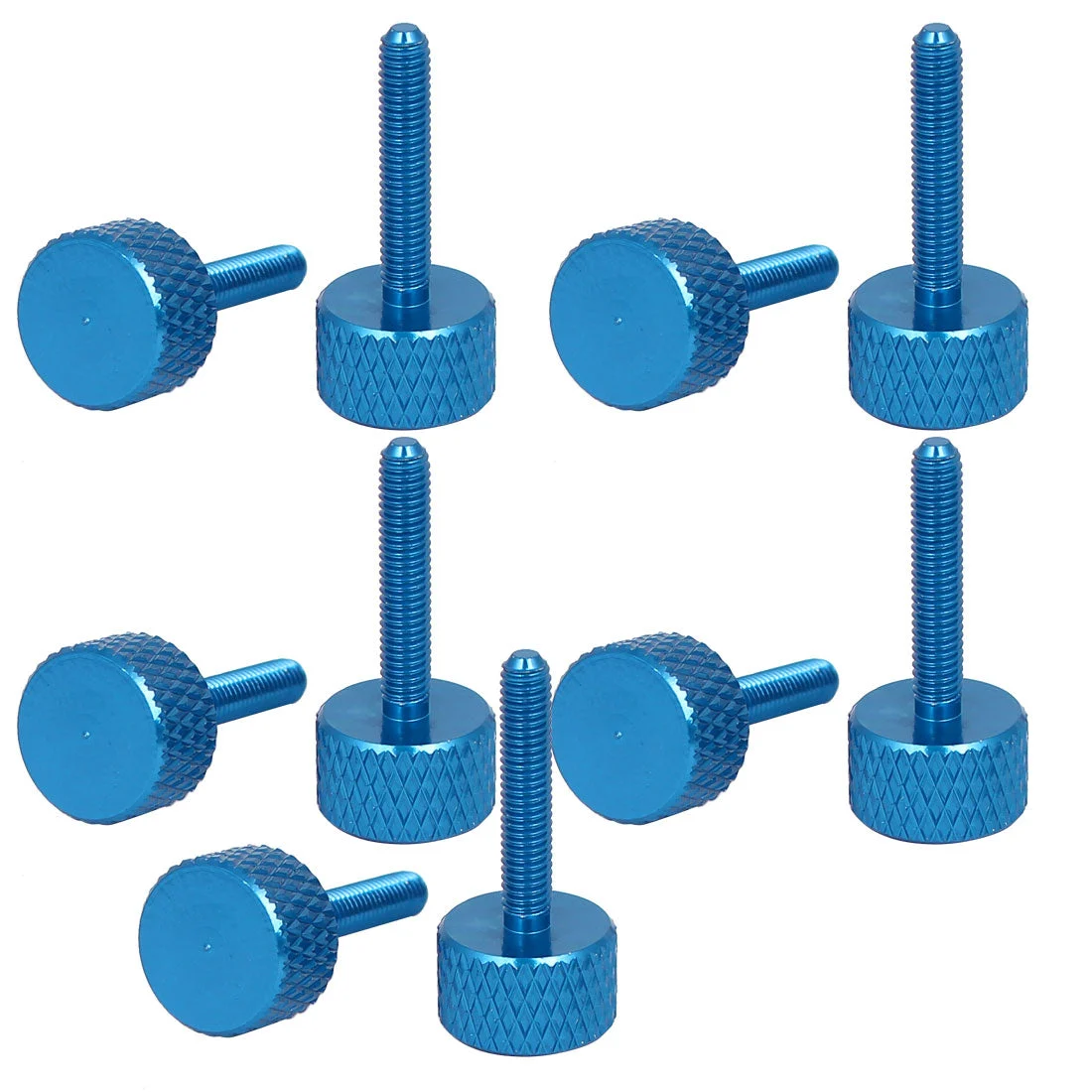 Computer PC Graphics Card Knurled Head Thumb Screws Sky Blue M3x16mm 10pcs