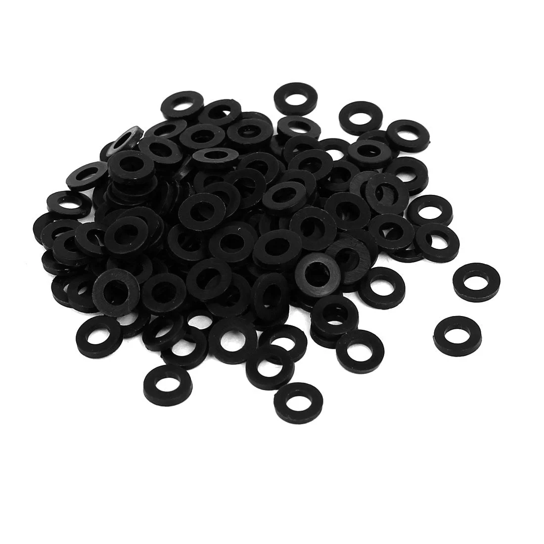 200PCS 3mmx6mmx1mm Nylon Flat Insulating Washers Gaskets Spacers Black