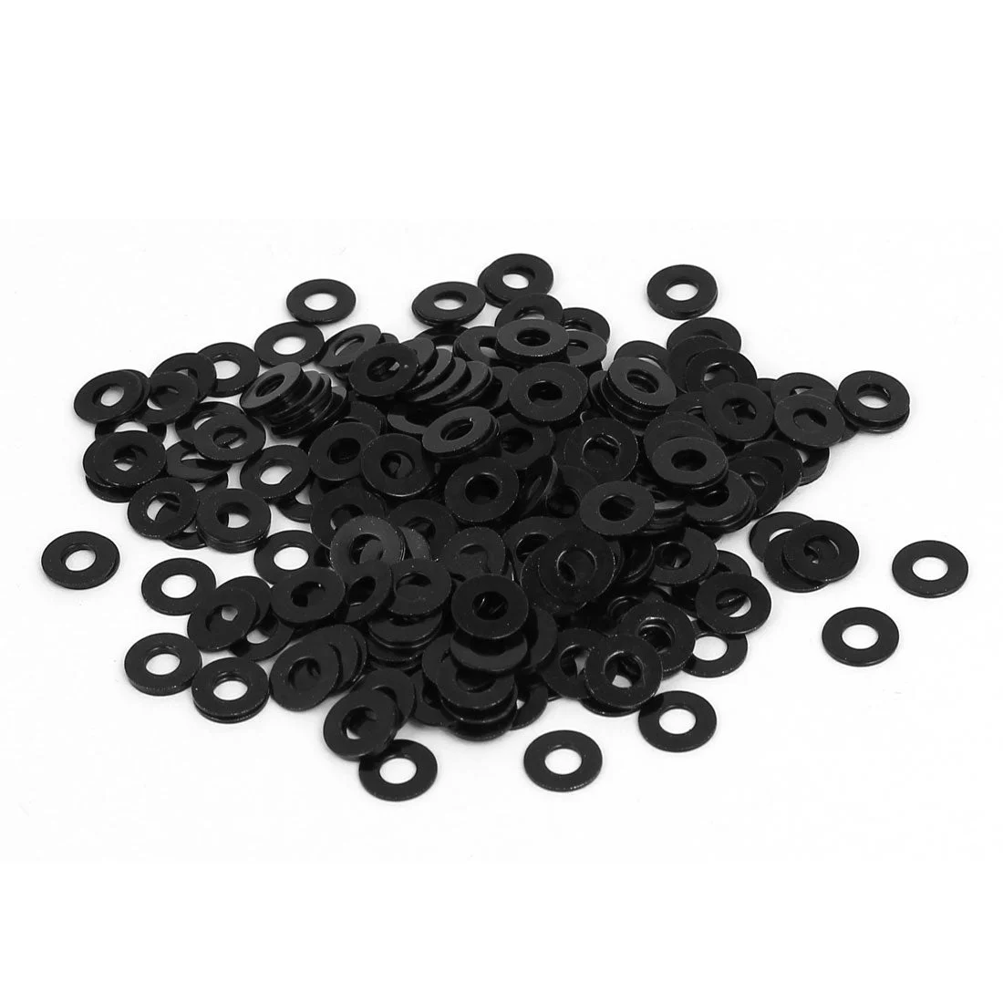 M3 x 7mm x 0.5mm Black Zinc Plated Flat Washers Gaskets Spacers 300PCS