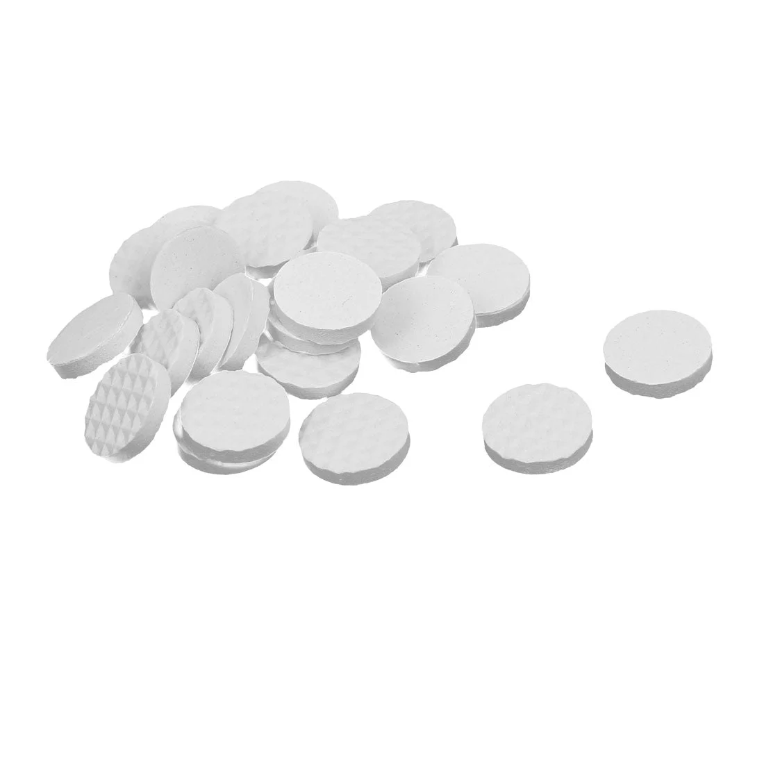 18mm Dia Rubber Self Adhesive Anti-Skid Furniture Protection Pads White 24pcs