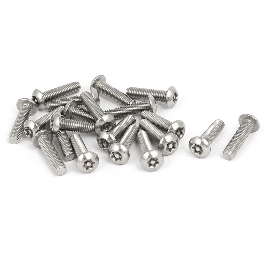 M5x20mm 304 Stainless Steel Button Head Torx Security Tamper Proof Screws 20pcs
