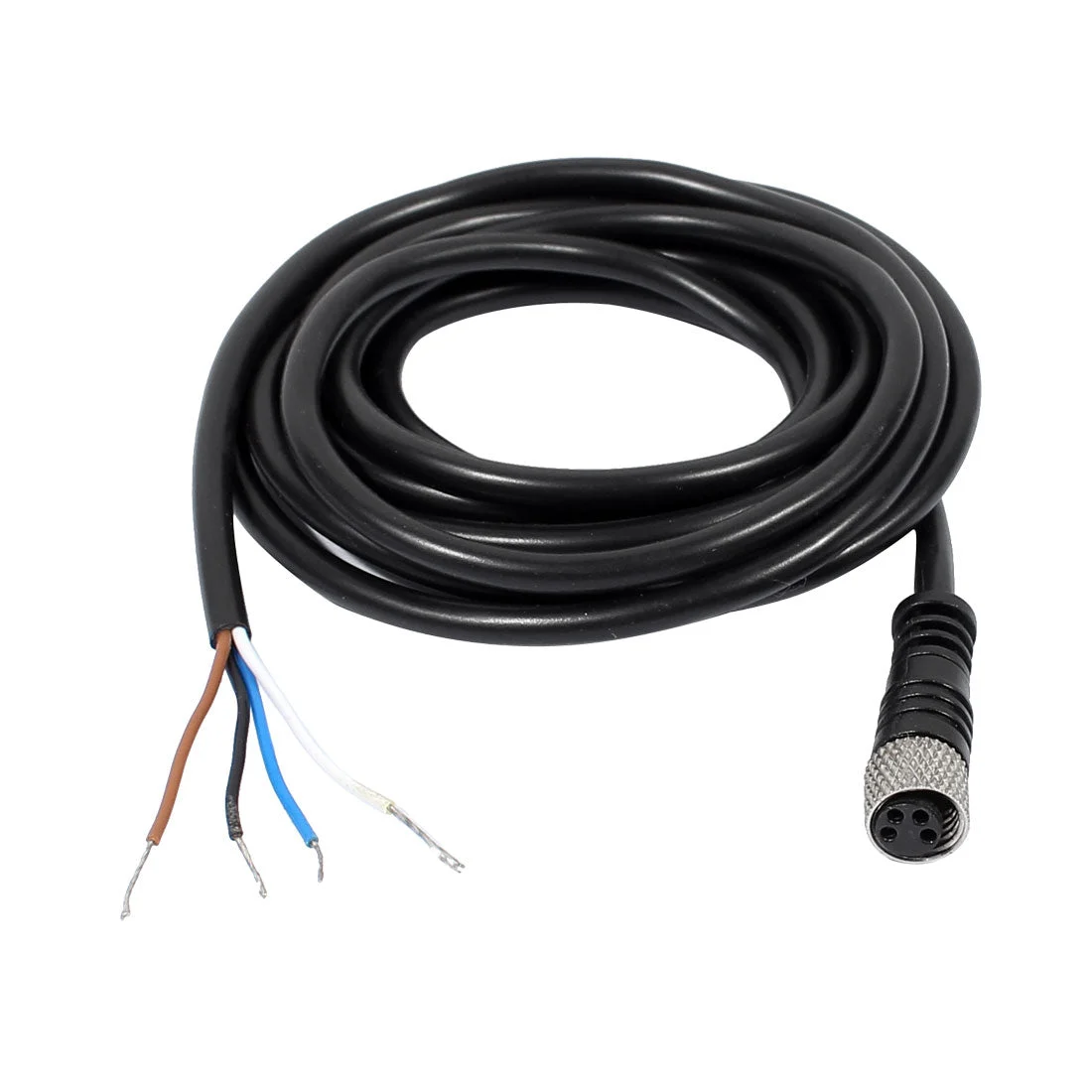 M8 2m Female Straight 4 Pin Connector Aviation Socket Electrical Cable