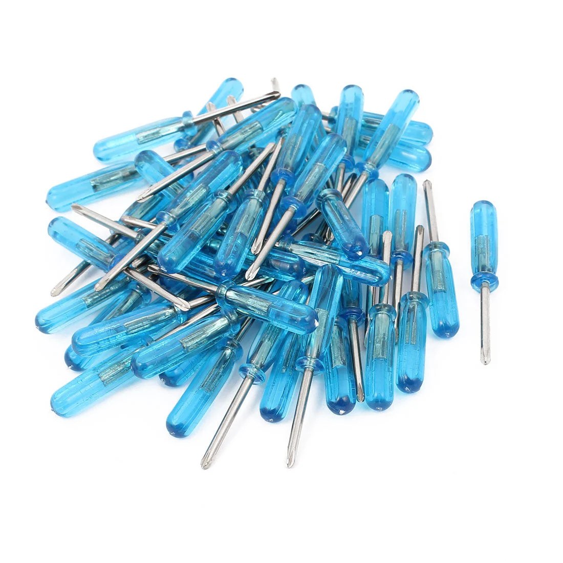 2mm Bit 45mm Length Plastic Handle Cross Head Phillips Screwdriver 50pcs