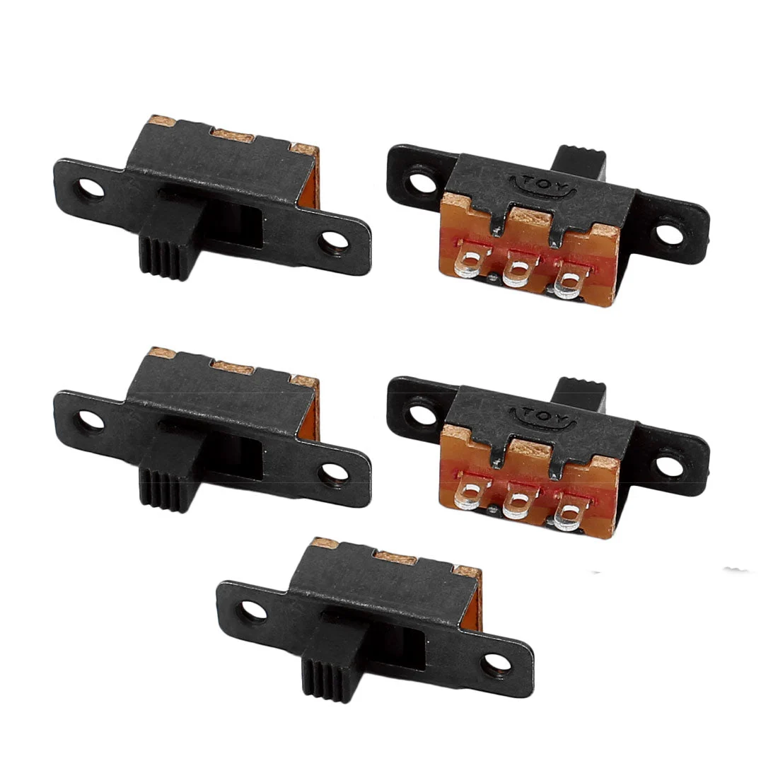 Uxcell 5Pcs SS-12F16 2 Position 3P SPDT Micro Miniature Slide Switch Latching Toggle Switch