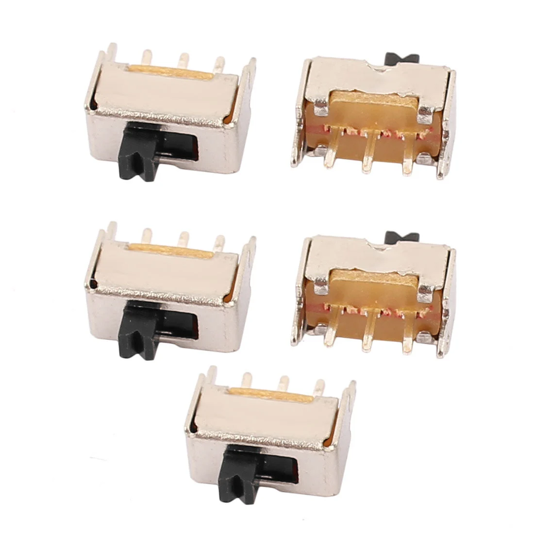 Uxcell 5Pcs SS-12D07 2 Position 3P SPDT Mini Slide Switch Latching Switch