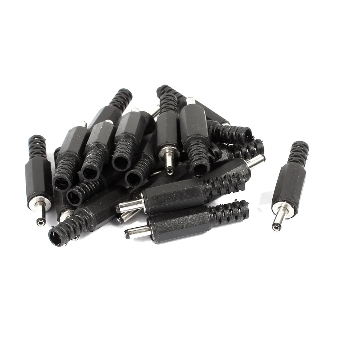 20 Pcs 3.5mmx1.35mm Male DC Power Jack Connector Socket Adapter Black