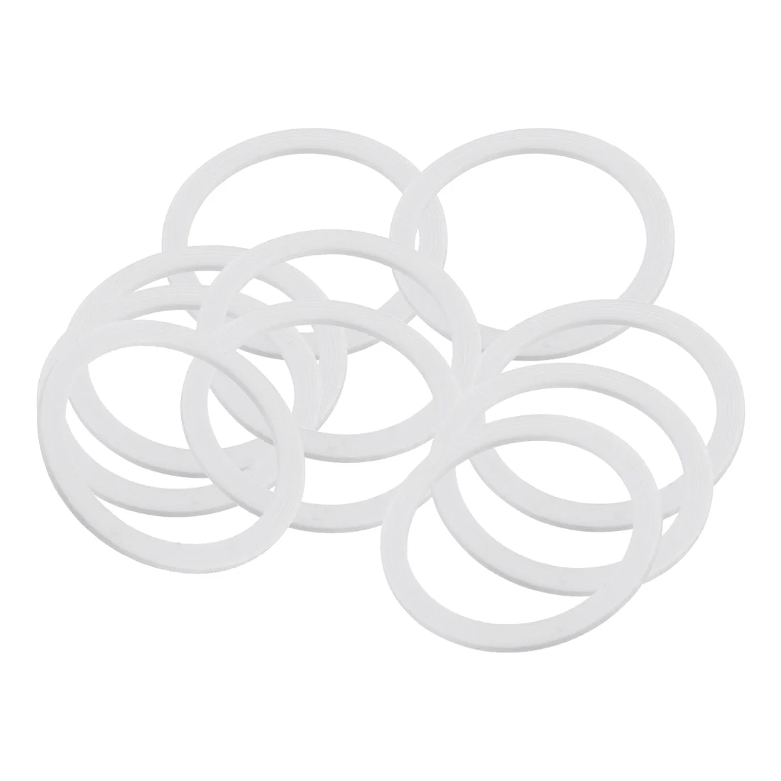 10Pcs 55x45x2mm Flange PTFE Sealing Gasket Sanitary Pipe Fitting Ferrule White