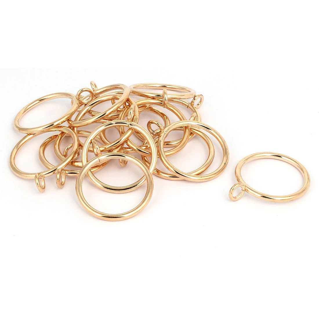 Metal Drapes Curtain Eyelet Rings Gold Tone 38mm Inner Diameter 16pcs