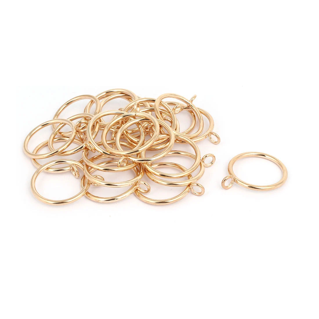 Metal Drapes Curtain Eyelet Rings Gold Tone 38mm Inner Diameter 24pcs