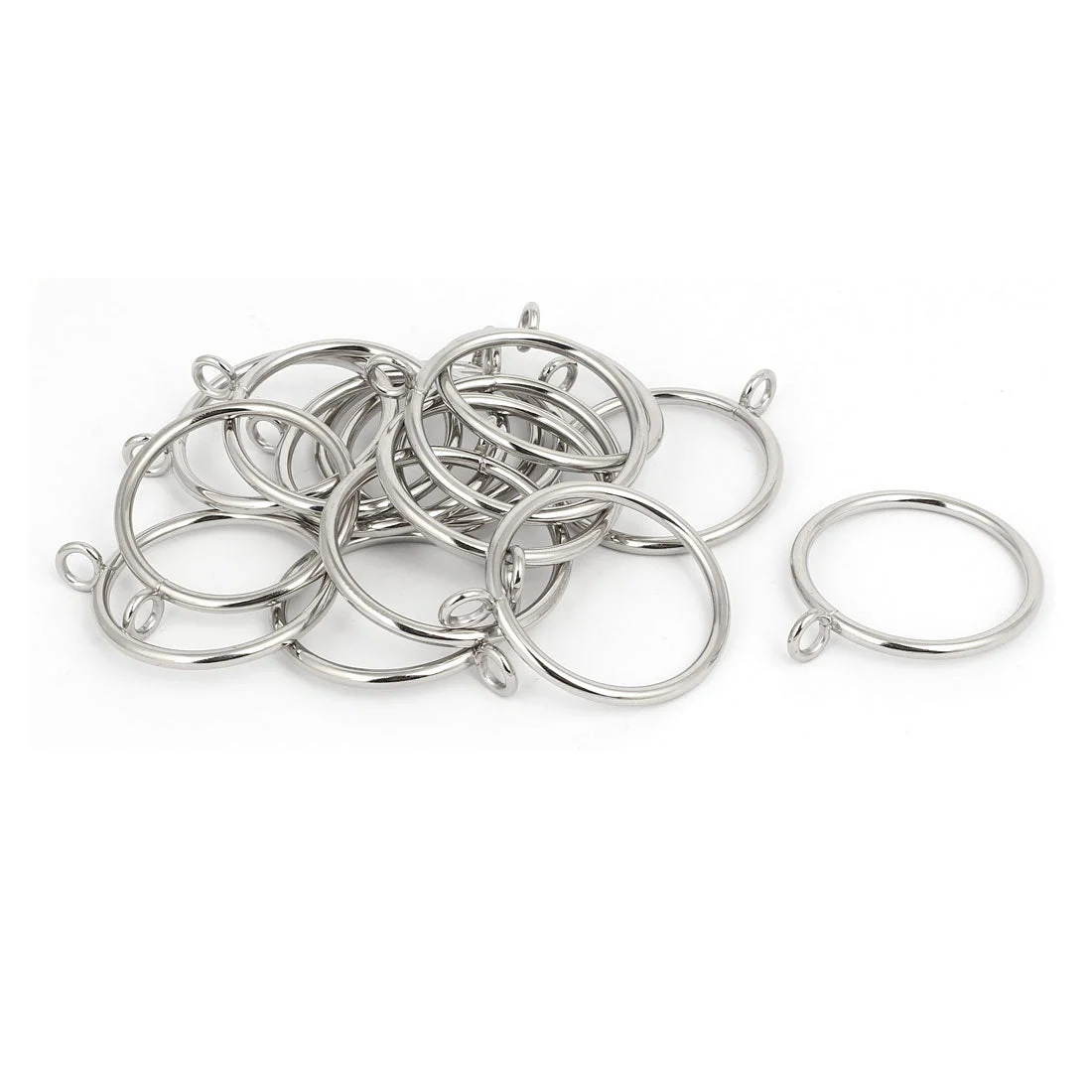 Metal Drapes Curtain Eyelet Rings Silver Tone 45mm Inner Diameter 16pcs