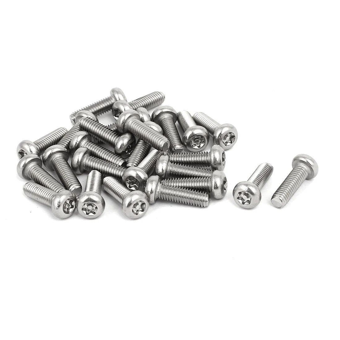 M5 x 16mm 304 Stainless Steel Torx Security Pan Head Screws Fasteners 25PCS