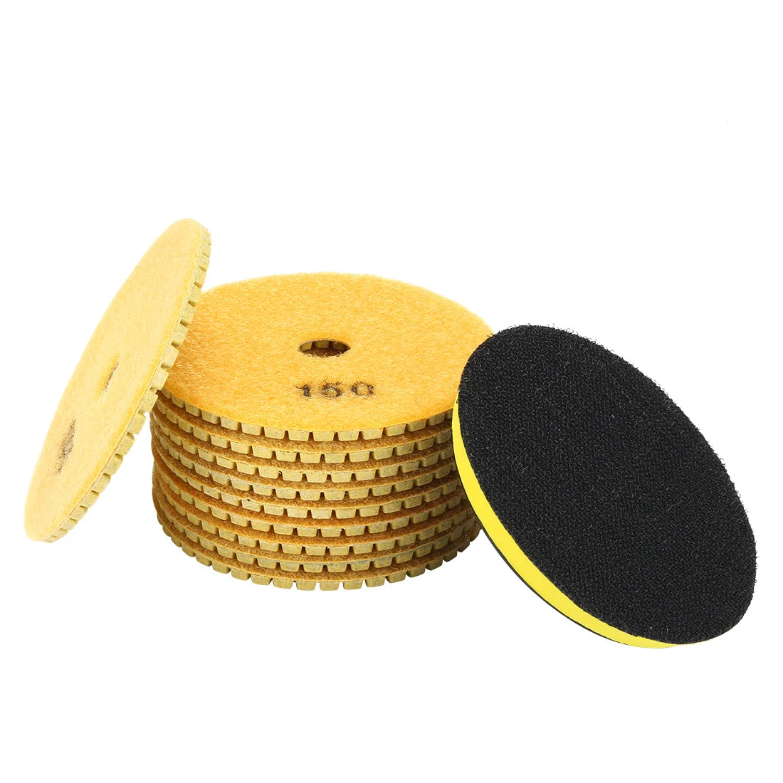 4-inch Diamond Wet Polishing Sanding Grinding Pads Grits 150 10pcs W Rubber Backer Pad