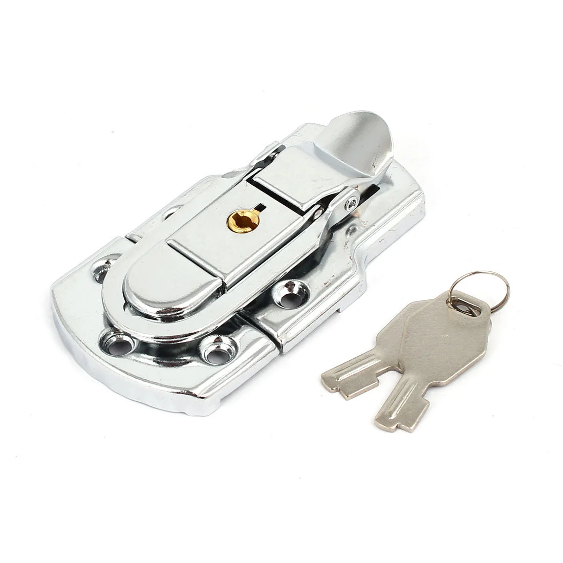 Wood Box Case Toolbox Spring Loaded Toggle Latch Catch Hasp 3.5-inch w Keys
