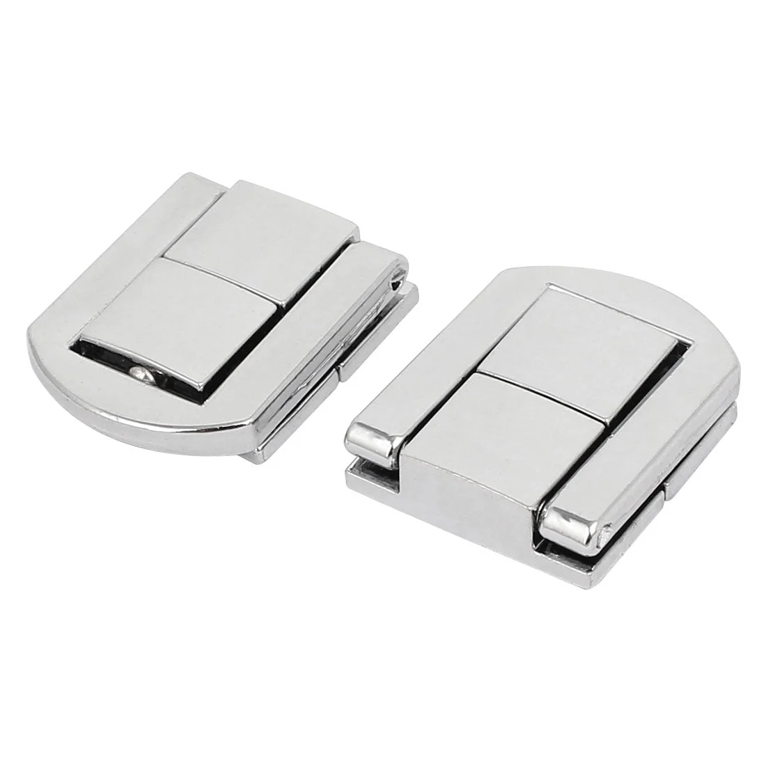 Wooden Case Toolbox Alloy Toggle Latches Hasp Lock Silver Tone 24x20x6mm 2pcs