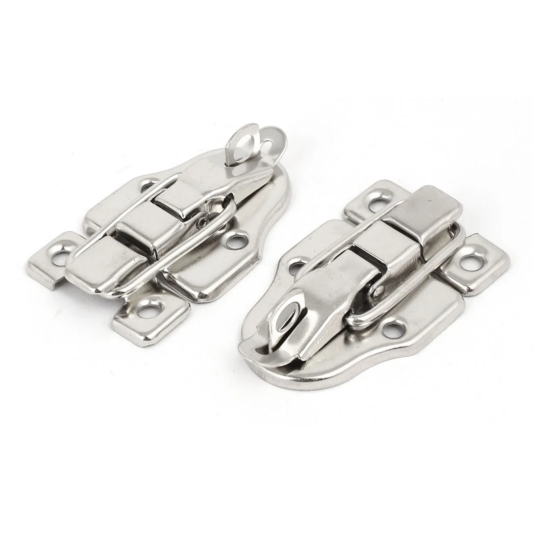 Wood Box Toolbox Cabinet Metal Spring Loaded Latches Catch Toggle Hasp 2PCS