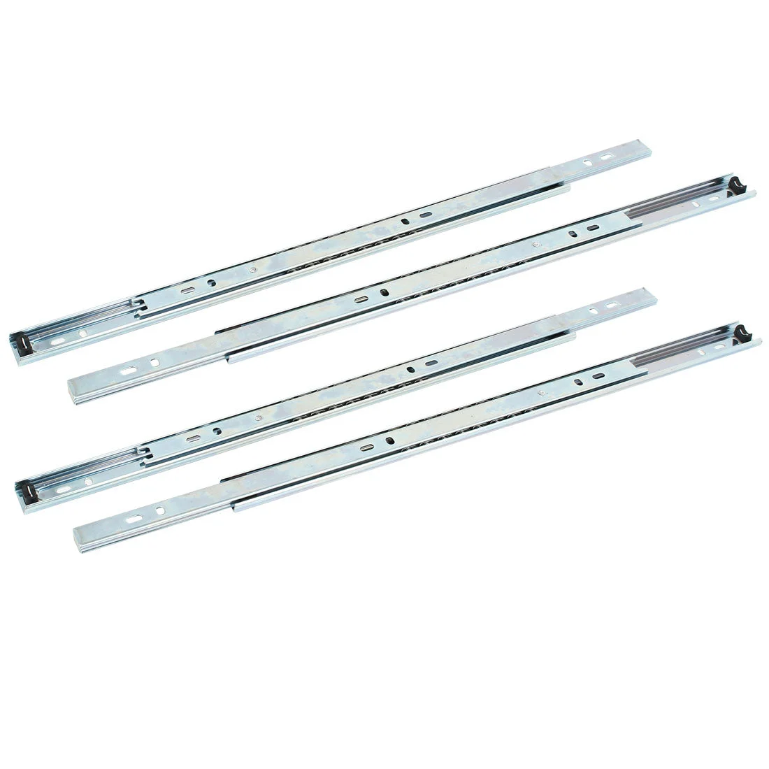 Uxcell Cabinet Drawer 2-Section Telescopic Ball Bearing Slides Rail 16" Length 4pcs