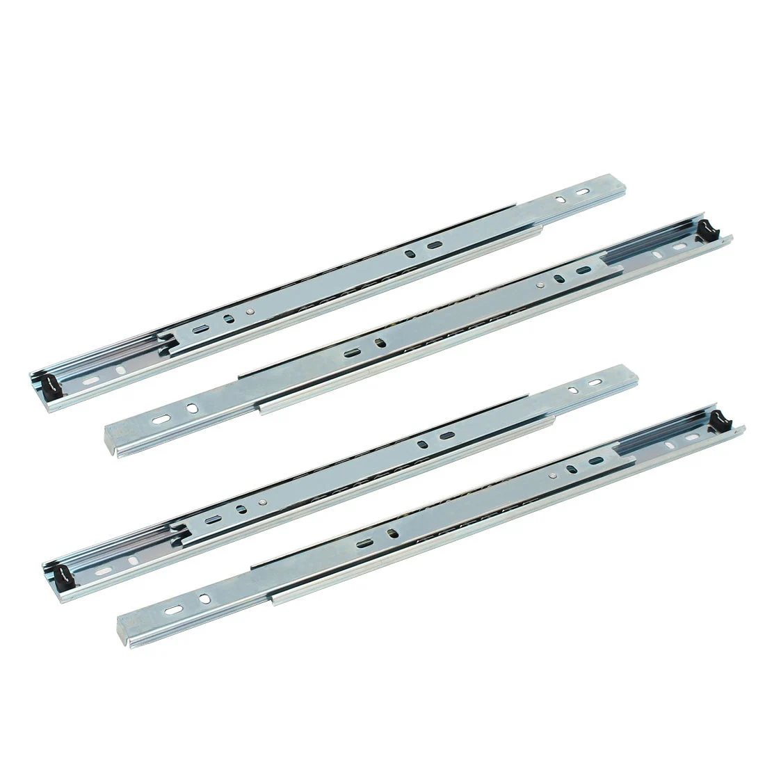 Uxcell Cabinet Drawer 2-Section Telescopic Ball Bearing Slides Rail Track 12'' Length 4pcs