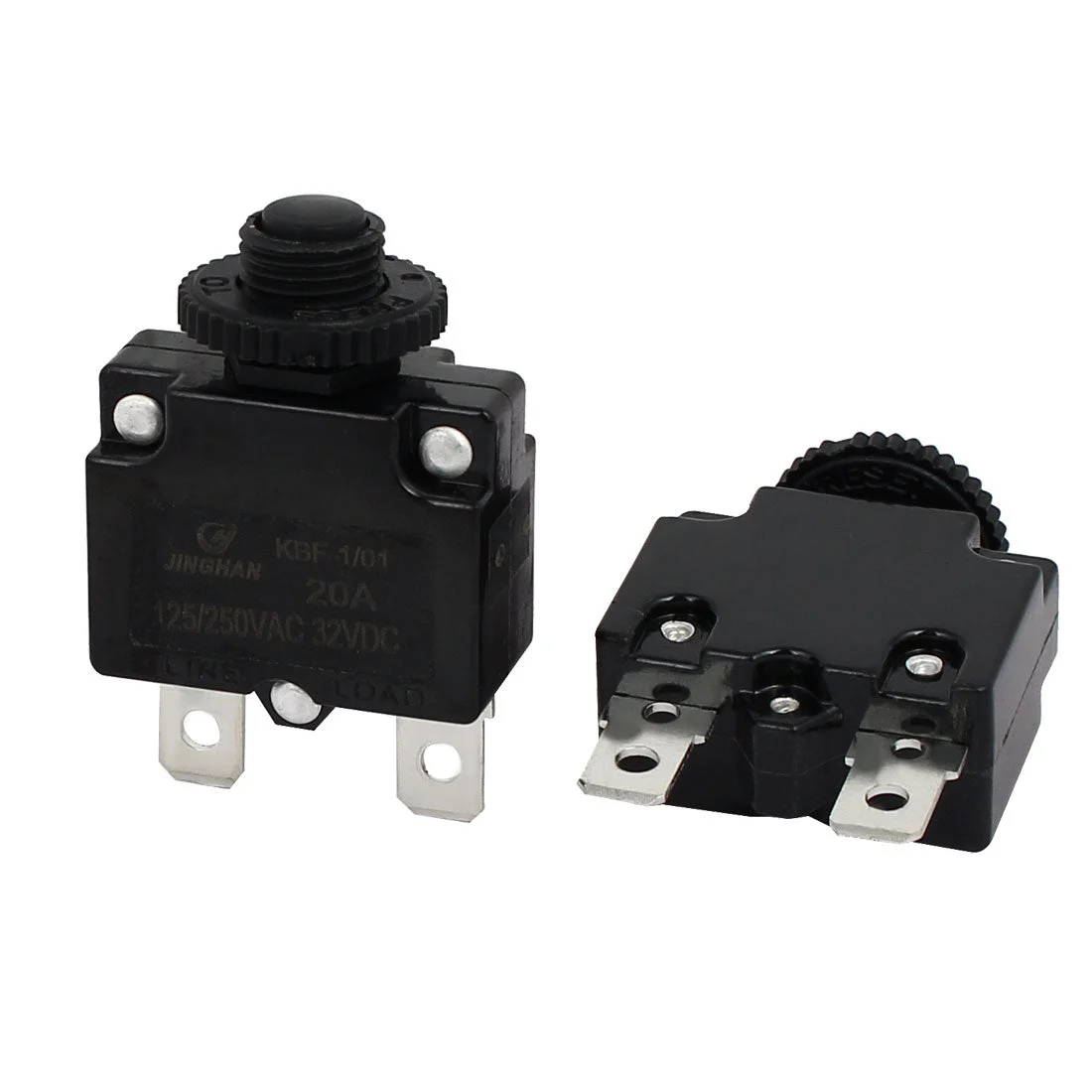 2pcs 20A AC 250V/125V DC 32V Circuit Breaker Current Overload Protector Switch