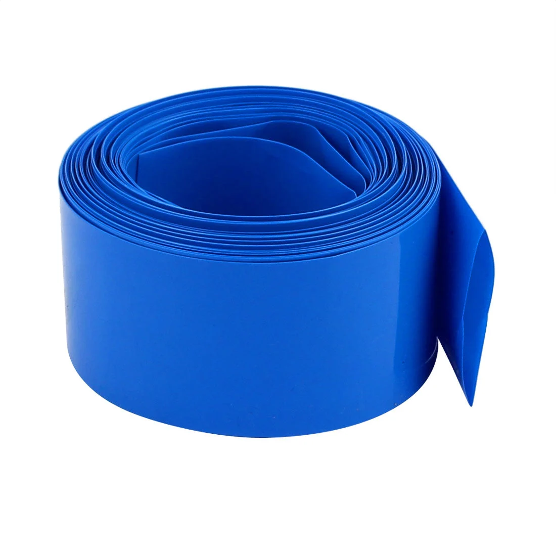 40mm Flat Width 10M Length PVC Heat Shrink Tube Blue for 18650 Battery Pack