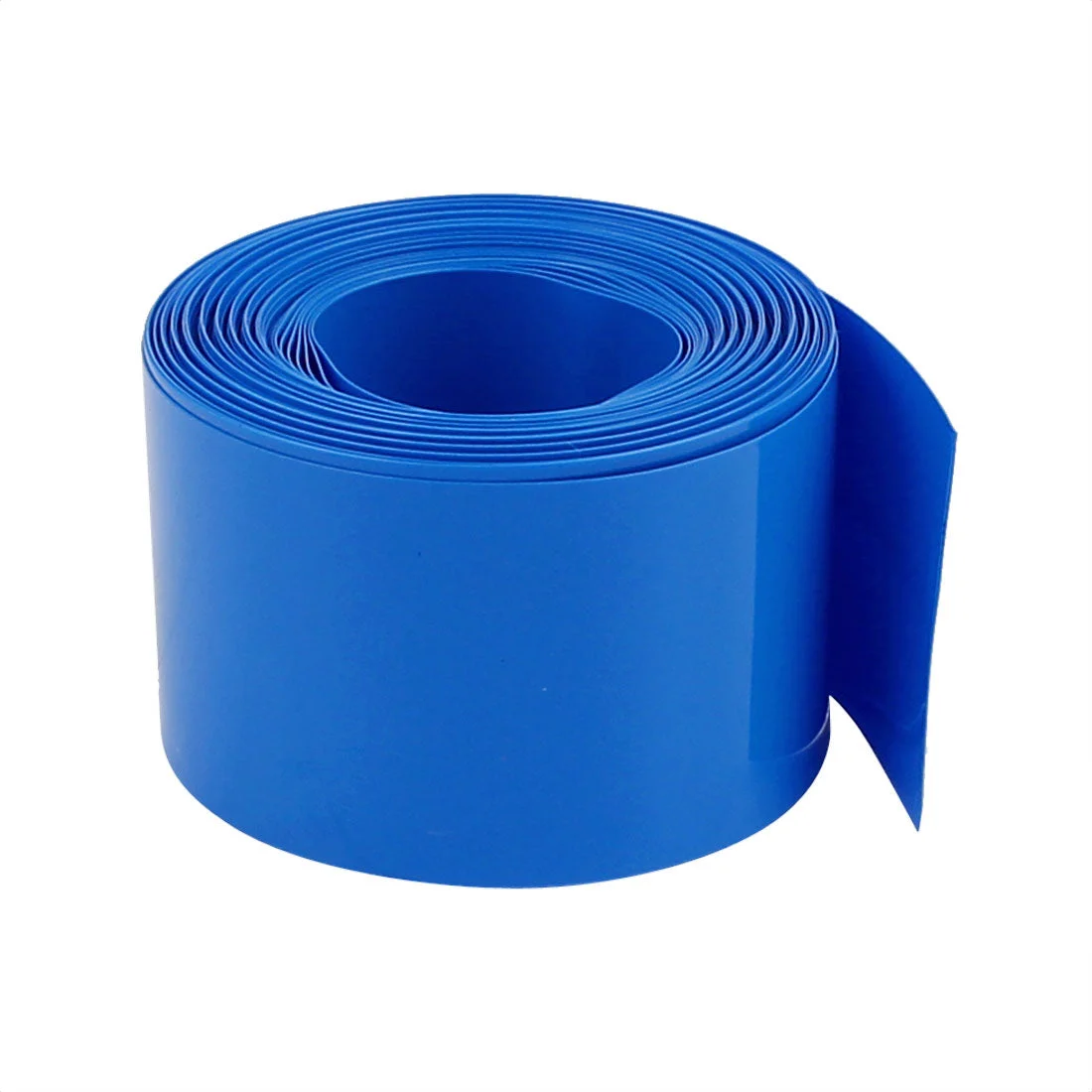 35mm Flat Width 10M Length PVC Heat Shrink Tube Blue for Batteries