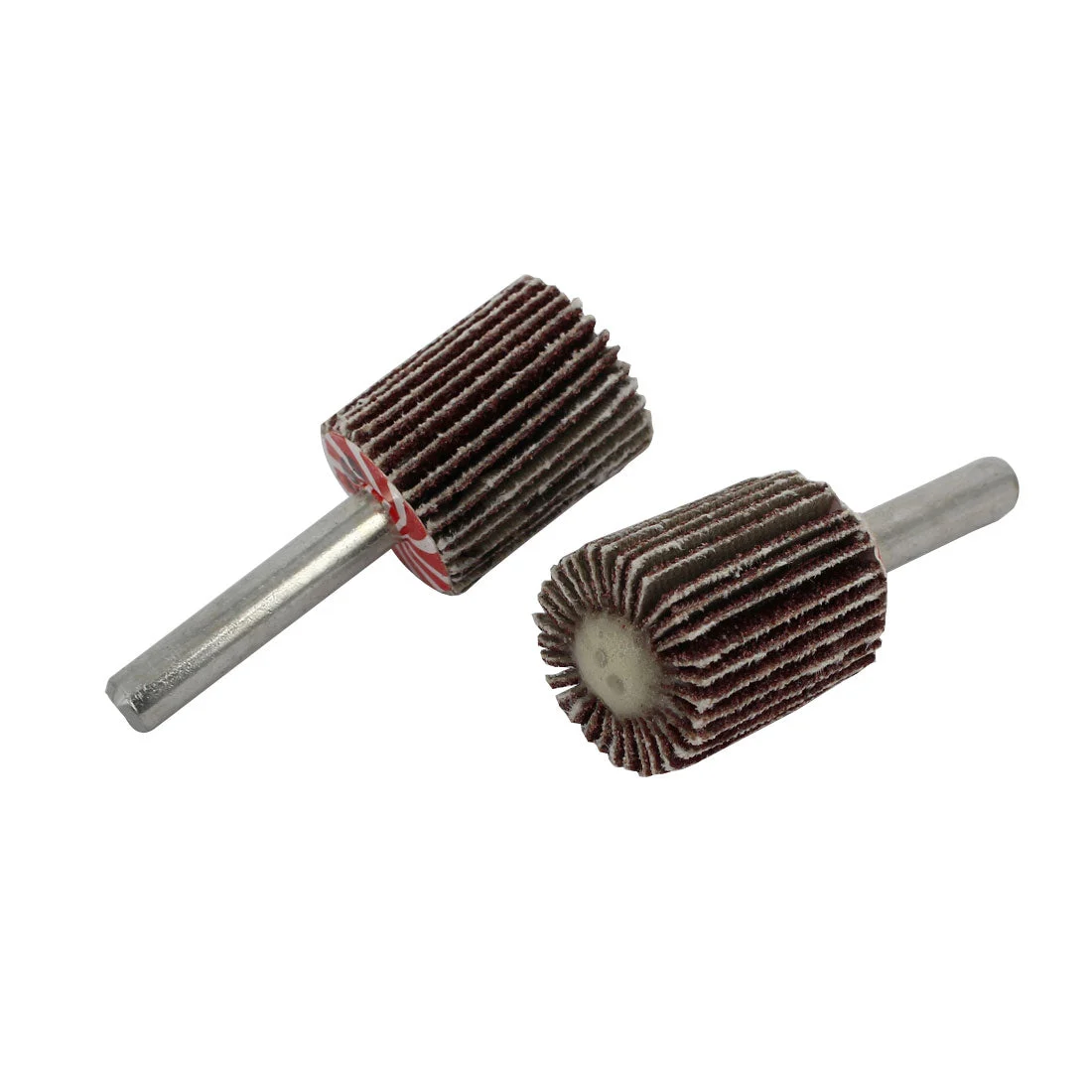 6mm Shank 20mm Dia Cylindrical Head Emery Cloth Abrasive Flap Wheel 2pcs