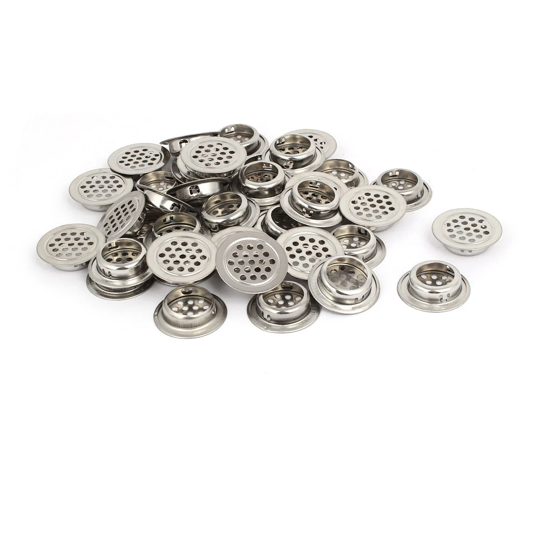 25mm Bottom Dia Stainless Steel Round Shaped Mesh Hole Air Vent Louver 40pcs