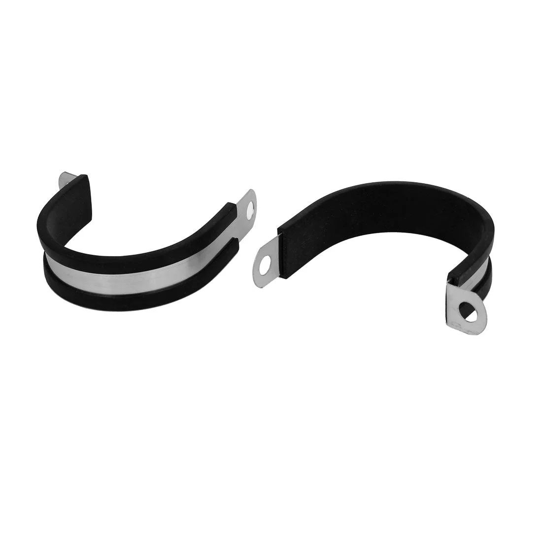 50mm Dia EPDM Rubber Lined P Clips Water Pipe Tube Hose Clamps Holder 2pcs