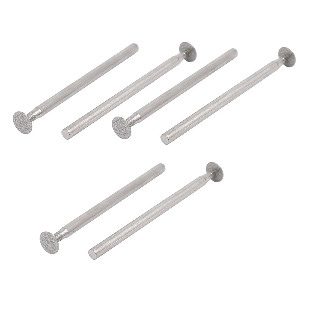 2.35mmx5mm Diamond Coated Disc Shape Head Grinding Mandrel Mounted Points 6pcs