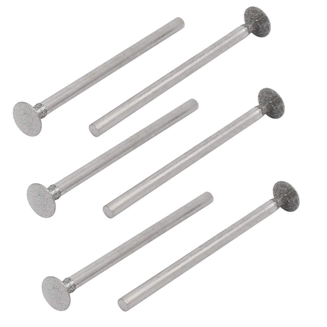 2.35mmx6mm Diamond Coated Disc Shape Head Grinding Mandrel Mounted Points 6pcs