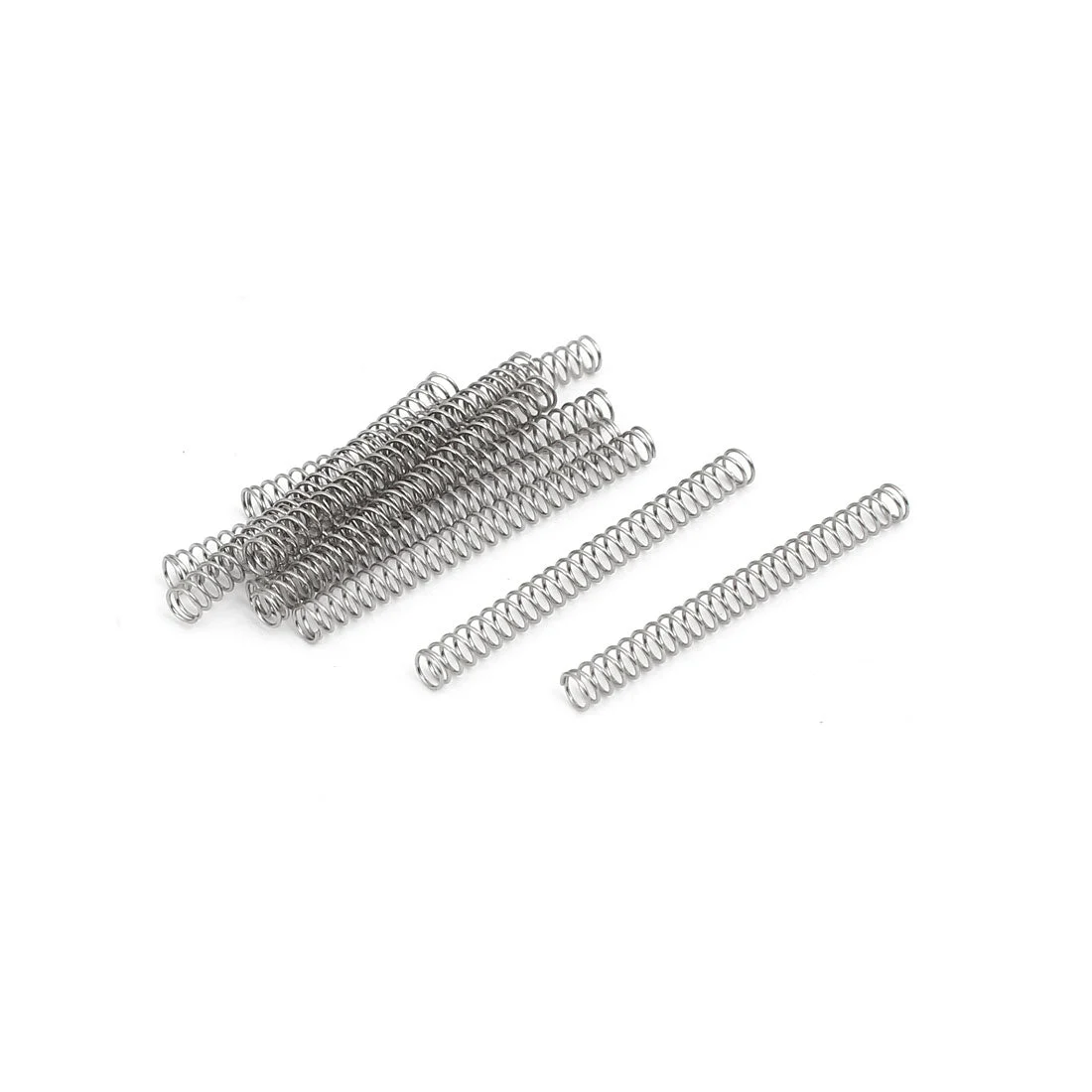 0.3mmx3mmx30mm 304 Stainless Steel Compression Springs Silver Tone 10pcs