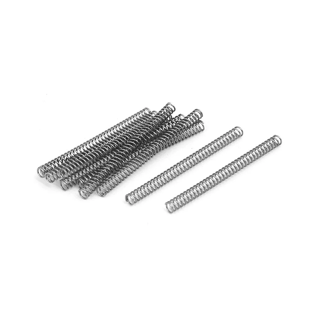 0.4mmx3mmx40mm 304 Stainless Steel Compression Springs Silver Tone 10pcs