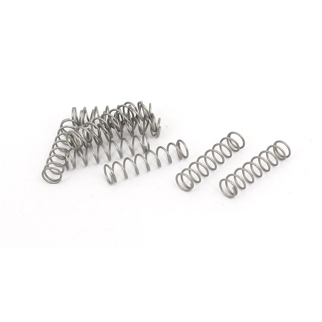 0.5mmx5mmx20mm 304 Stainless Steel Compression Springs Silver Tone 10pcs