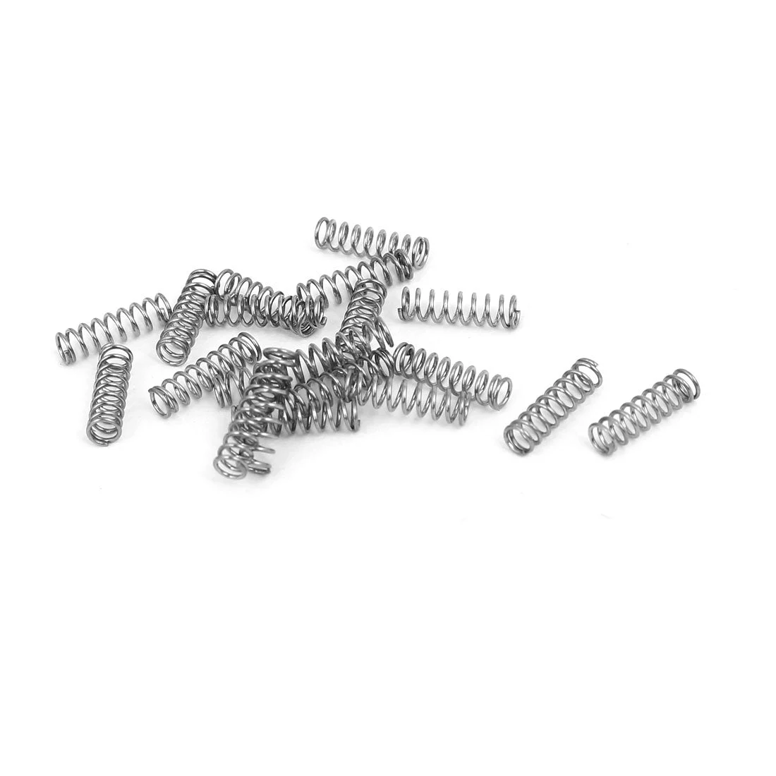0.4mmx3mmx10mm 304 Stainless Steel Compression Springs Silver Tone 20pcs