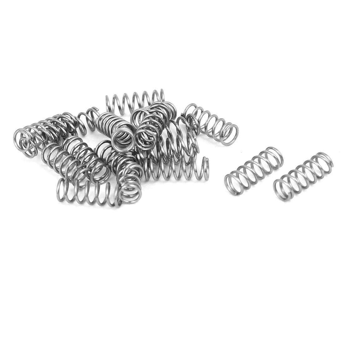 0.5mm x 4mm x 10mm 304 Stainless Steel Compression Springs Silver Tone 20pcs