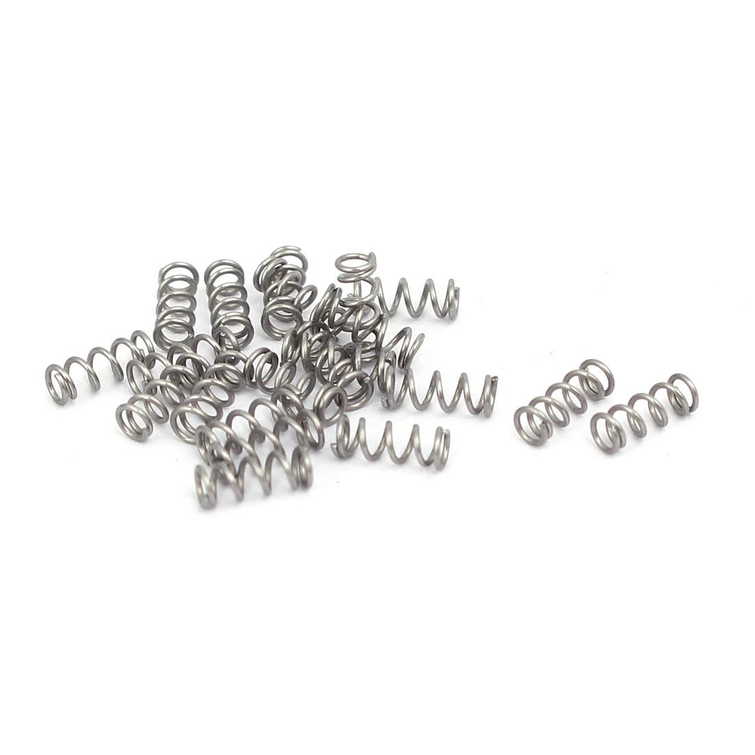 0.3mm x 2mm x 5mm 304 Stainless Steel Compression Springs Silver Tone 20pcs