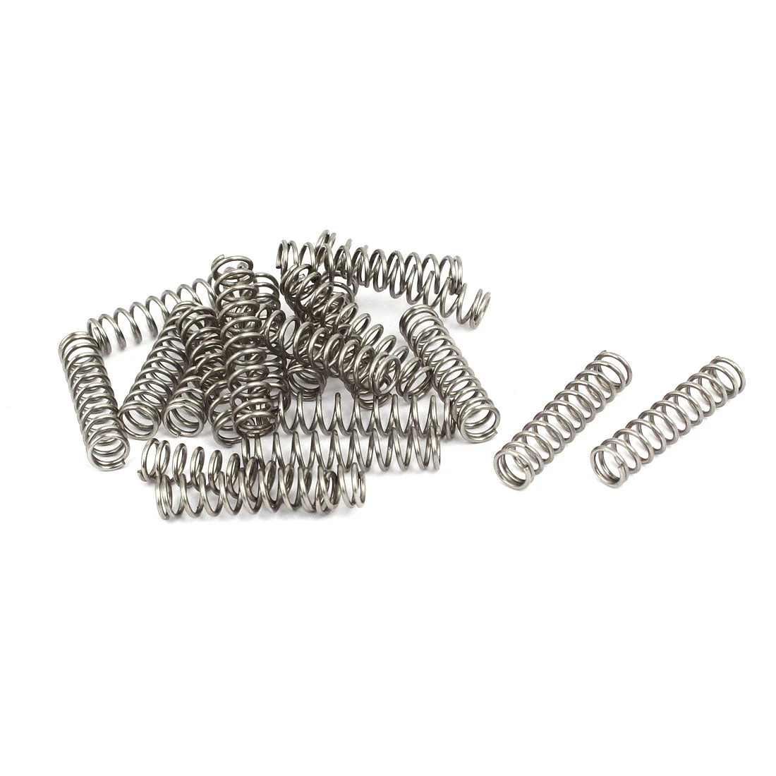 1mmx8mmx35mm 304 Stainless Steel Compression Springs Silver Tone 20pcs