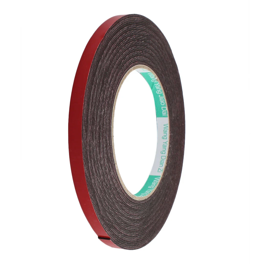 8mm x 1mm Double Sided Self Adhesive Shockproof Sponge Foam Tape 10M Length Red 1Pcs