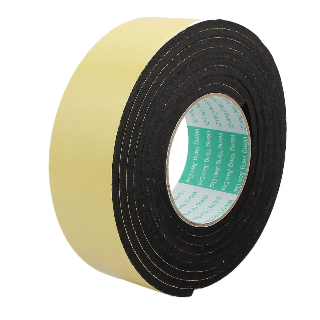 3Meter 50mm x 5mm Single-side Adhesive Shockproof Sponge Foam Tape Yellow Black