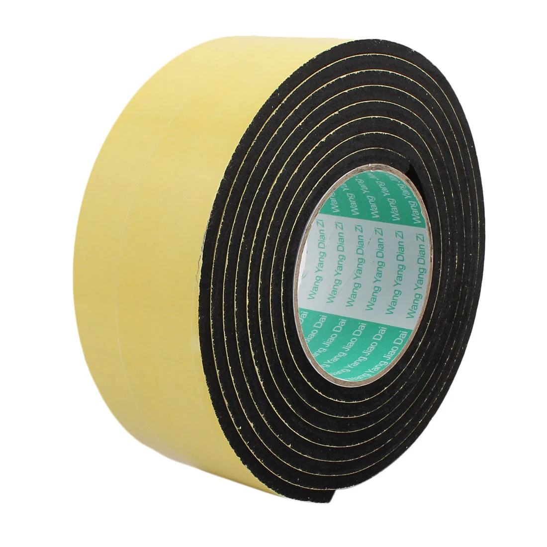 3Meter 60mm x 5mm Single-side Adhesive Shockproof Sponge Foam Tape Yellow Black