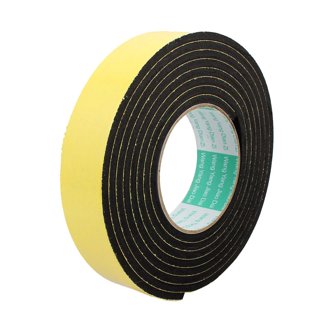 3Meter 35mm x 5mm Single-side Adhesive Shockproof Sponge Foam Tape Yellow Black
