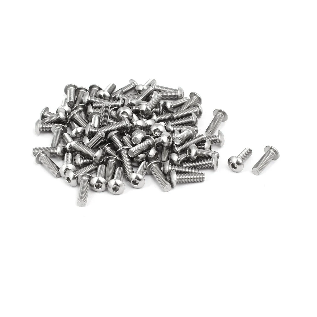 M5x16mm 304 Stainless Steel Button Head Hex Socket Cap Screws Bolts 80pcs
