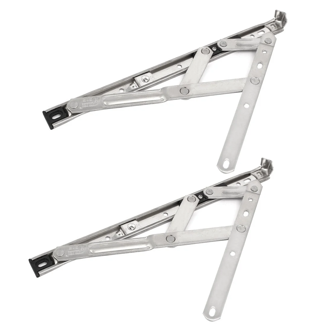 Uxcell 12-inch 202 Stainless Steel Foldable Casement Window Friction Hinge 4 Bar 2pcs