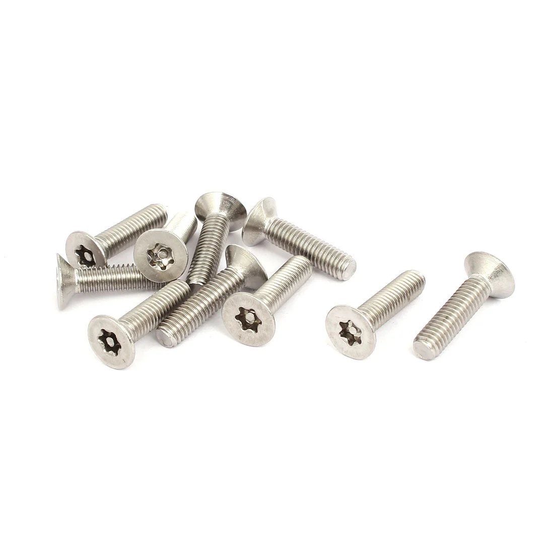 Uxcell Flat Head Torx Screws M6*25mm 304SUS 10pcs