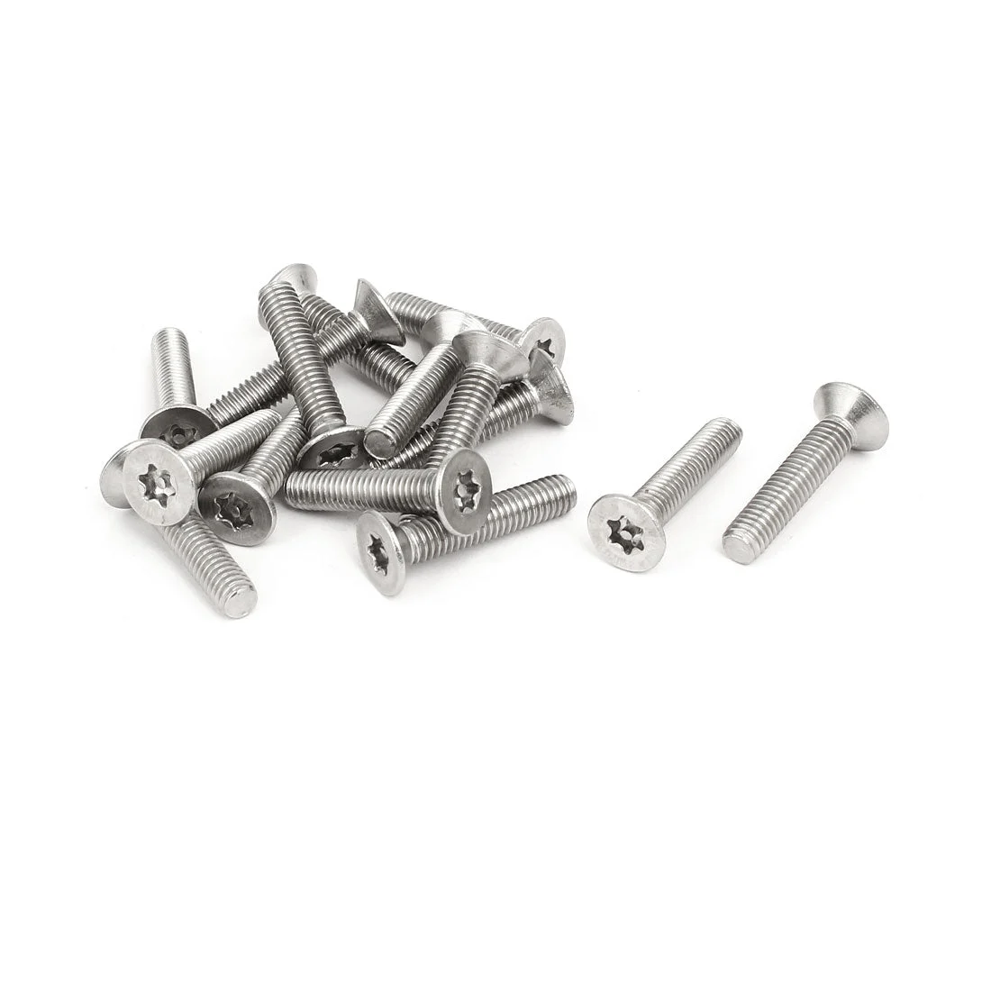 Uxcell Flat Head Torx Screws M6*30mm 304SUS 15pcs