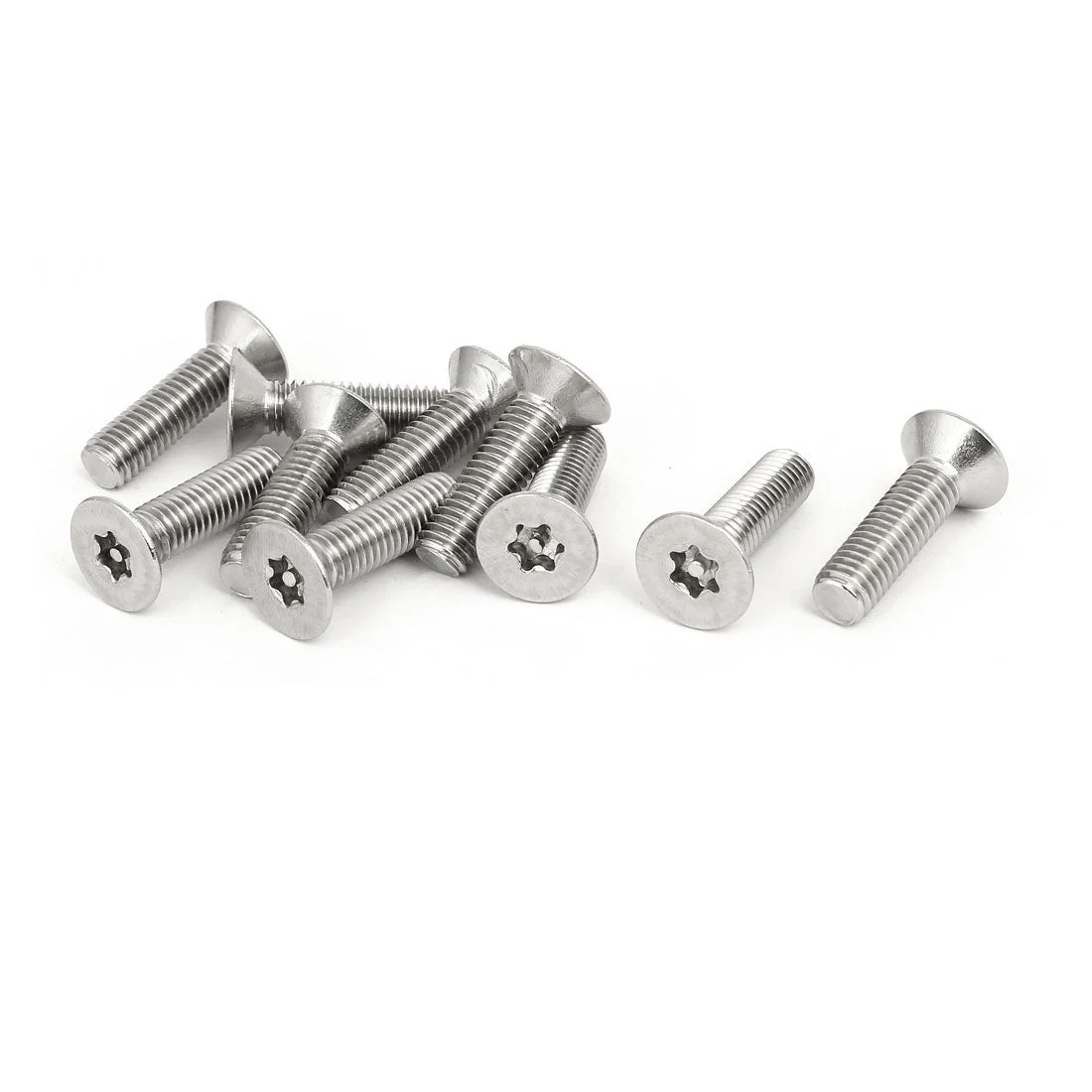 Uxcell Flat Head Torx Screws M8*30mm 304SUS 10pcs