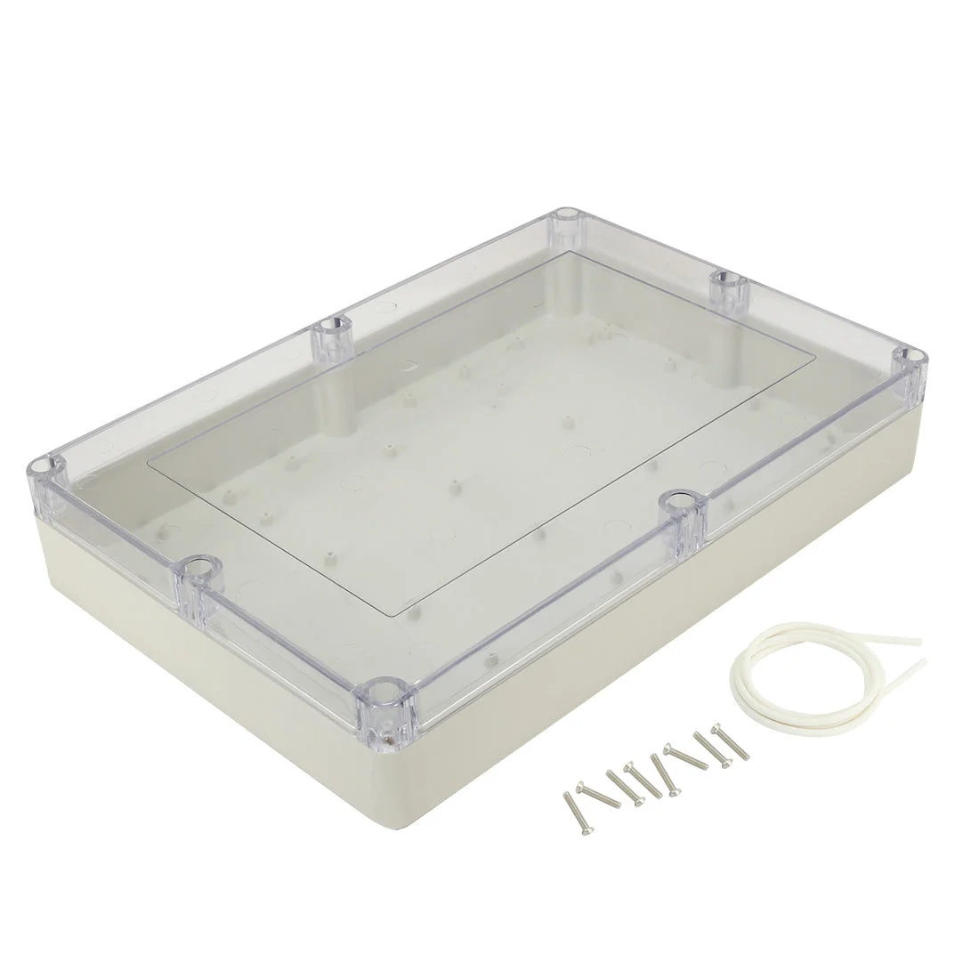 15"x10.2"x2.8"(380mmx260mmx70mm) ABS Junction Box Universal Project Enclosure w PC Transparent Cover