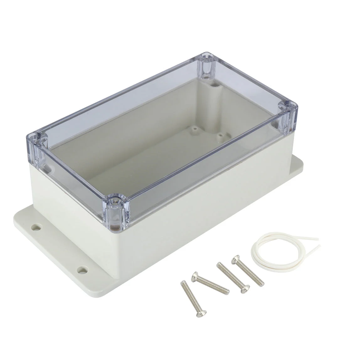 6.2"x3.5"x2.5"(158mmx90mmx64mm) ABS Junction Box Universal Project Enclosure w PC Transparent Cover