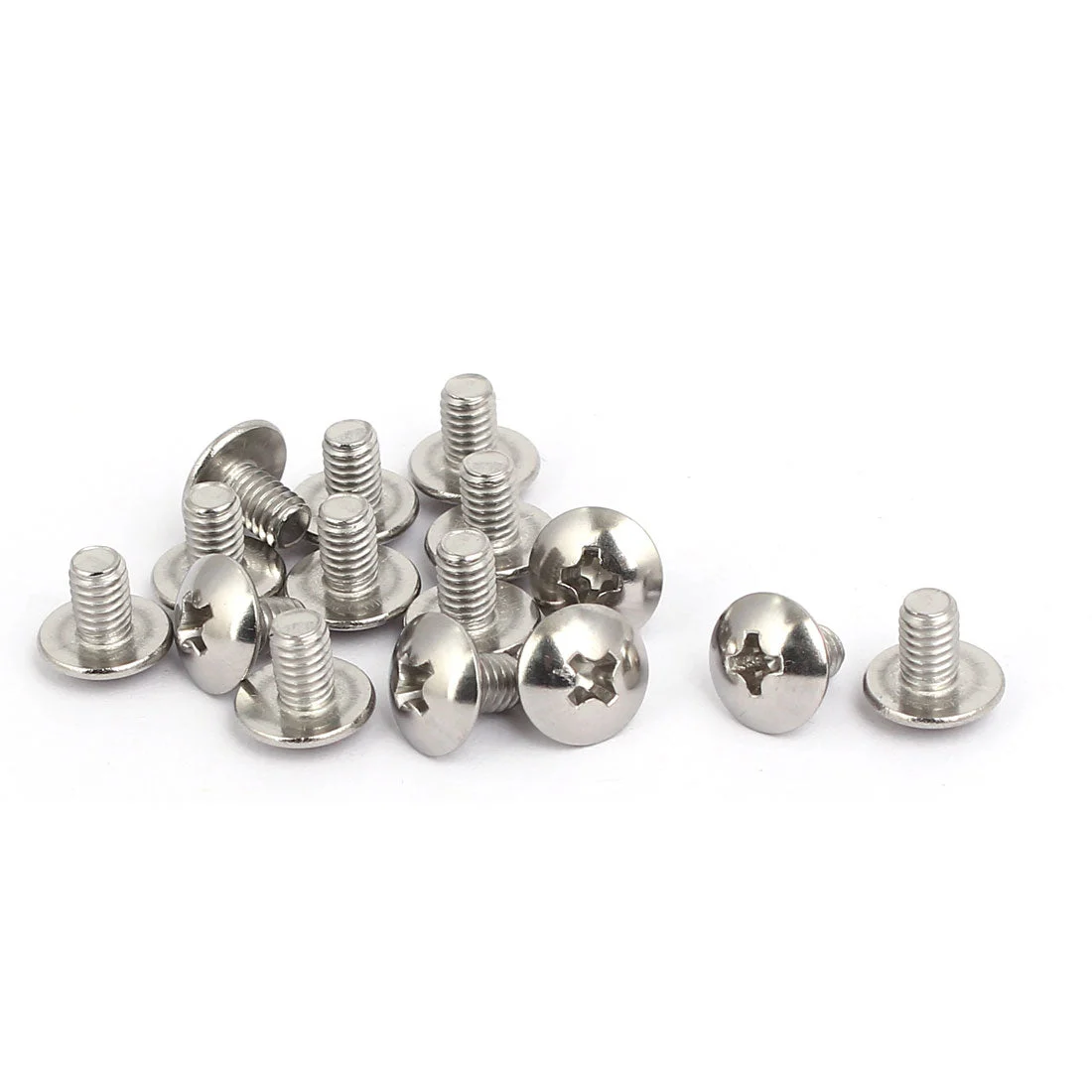 M4 x 6mm 316 Stainless Steel Phillips Head Machine Screws 15pcs