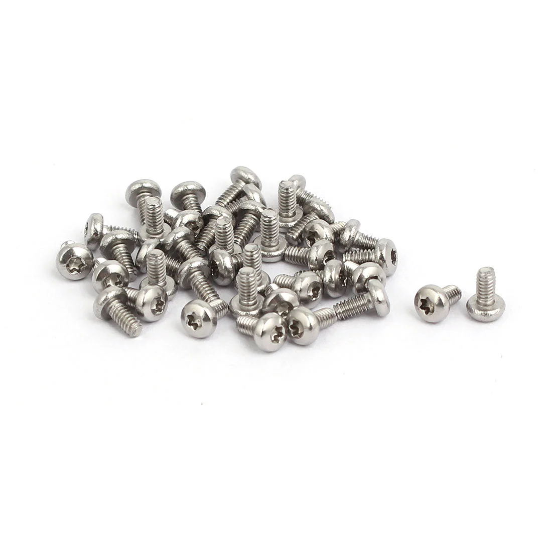 M2 x 4mm 304 Stainless Steel Torx Pan Head Screws Bolts Fasteners 40pcs