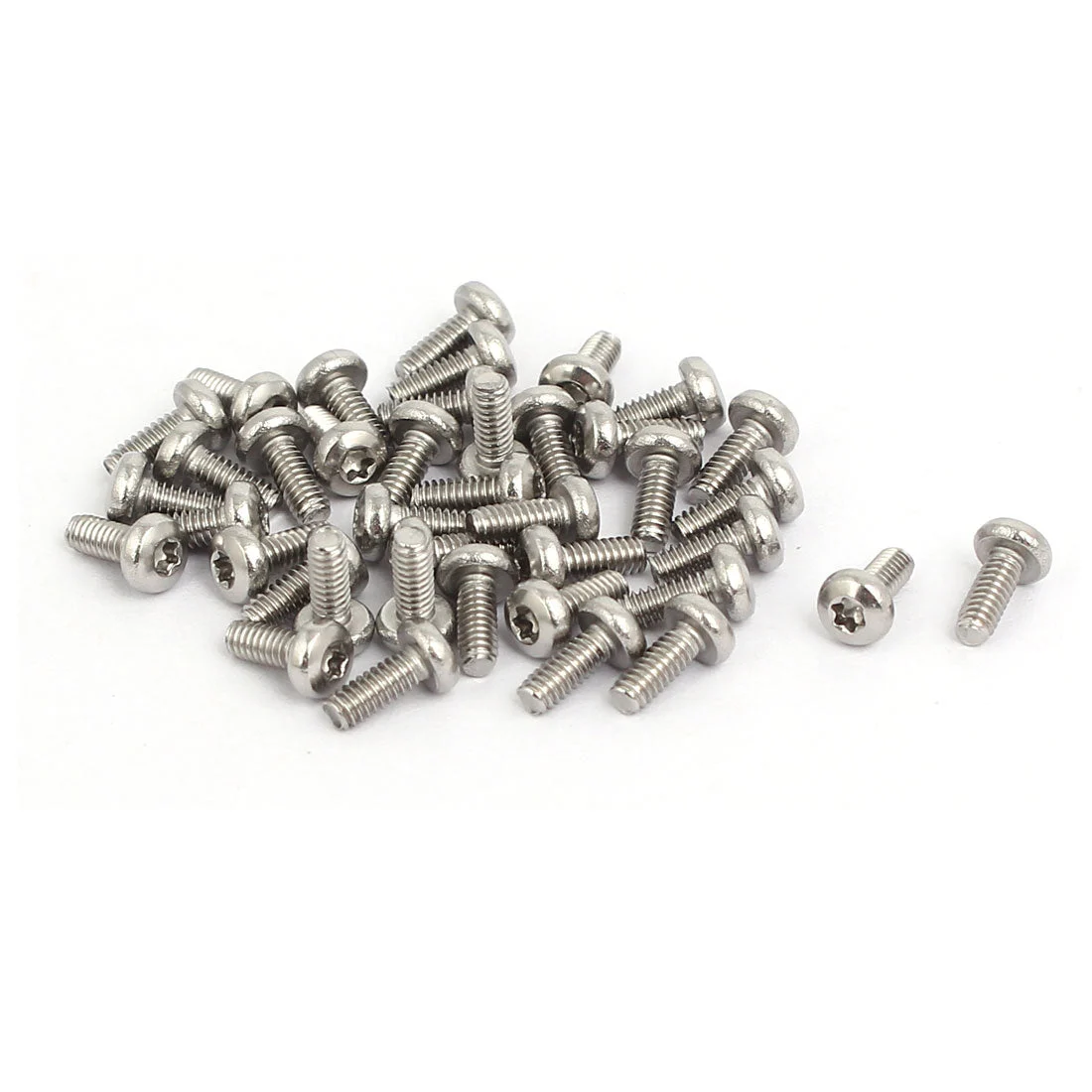 M2 x 5mm 304 Stainless Steel Torx Pan Head Screws Bolts Fasteners 40pcs